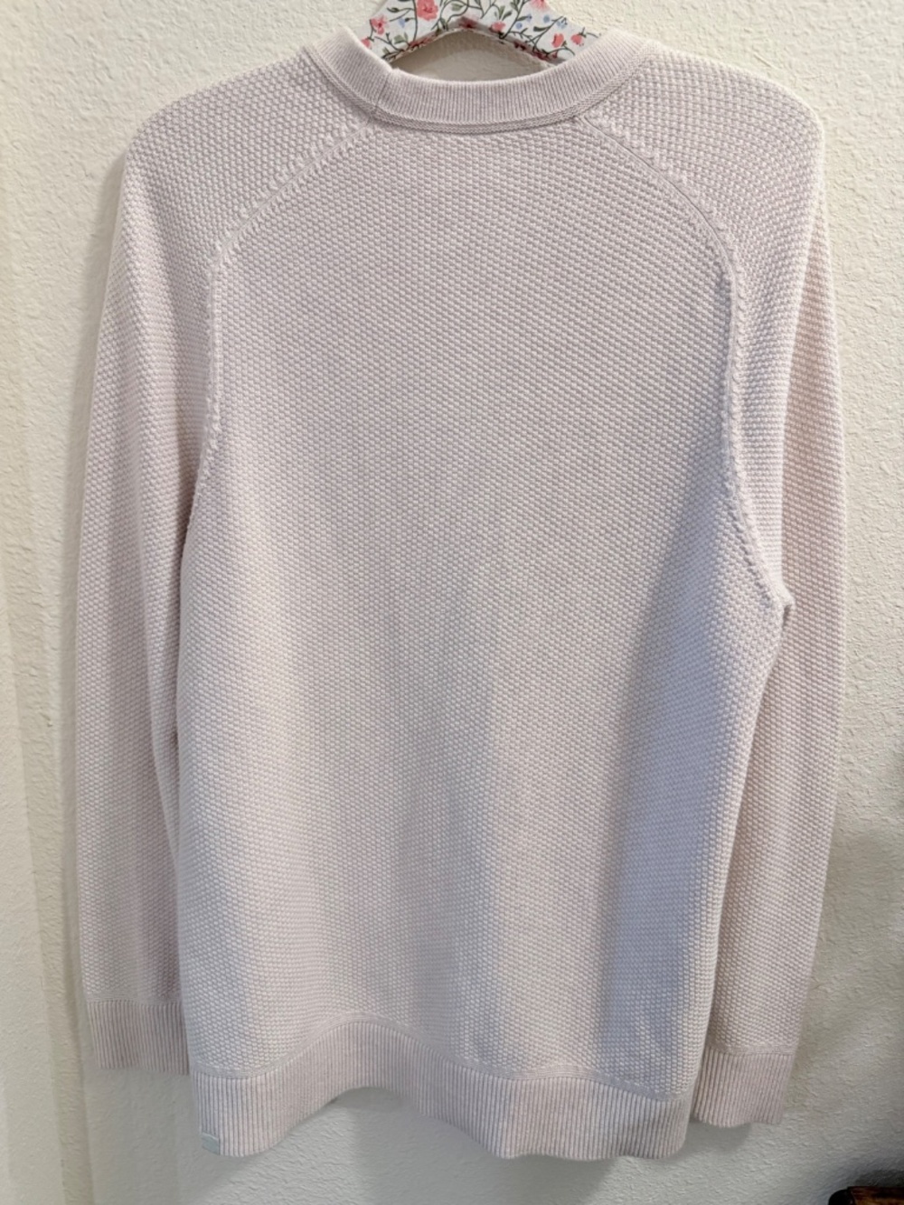 Lululemon Textured Knit Classic-Fit Crewneck Sweater Menâs M Ivory - Picture 5 of 9
